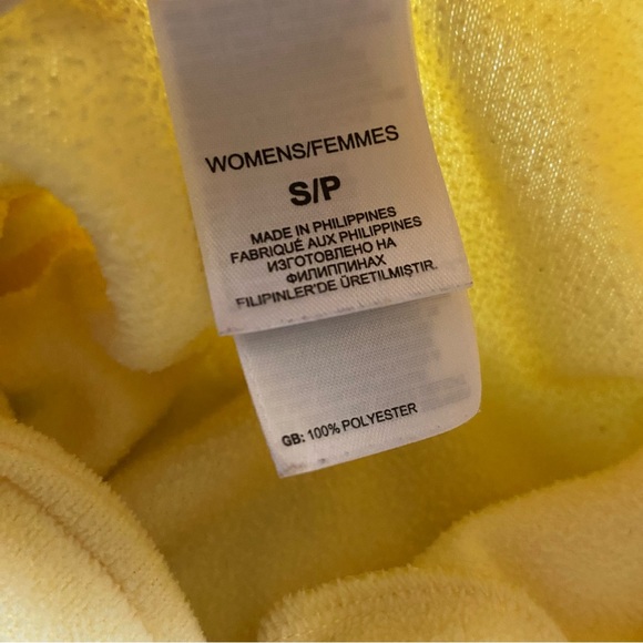 The North Face Fleece Jacket Yellow Long Sleeve Pullover Top Size Small - Picture 4 of 9